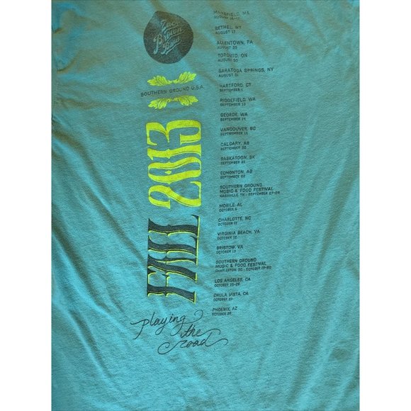 Womens Zac Brown Band size small teal lime cotton tee - Picture 7 of 7